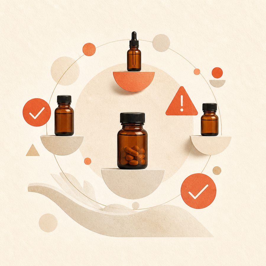 Illustration of careful medication safety constellation