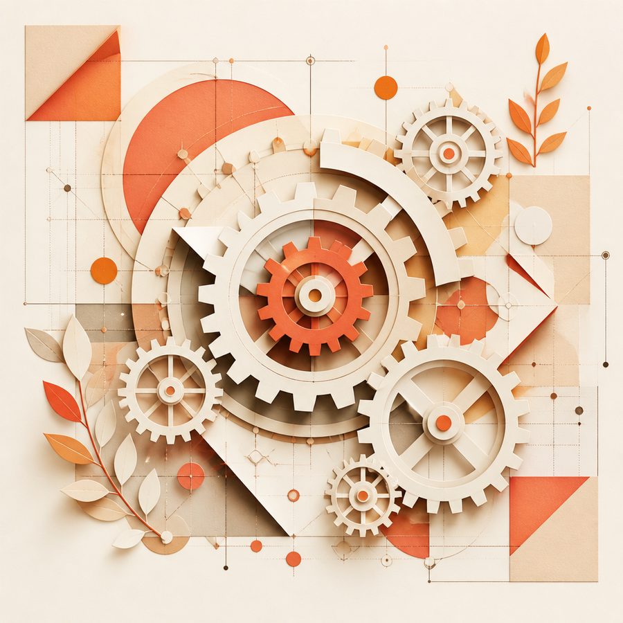 Illustration of precise paper gears for deterministic inference