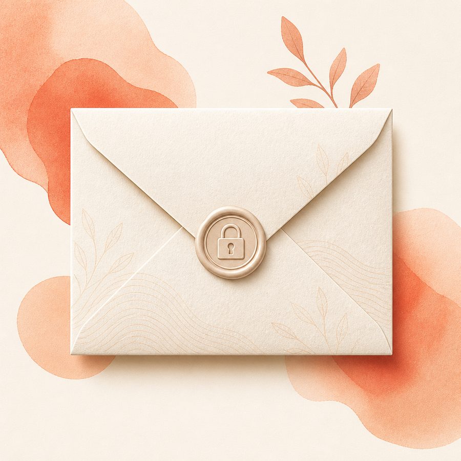 Illustration of a sealed private clinical envelope